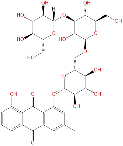 大黄酚-1-O-β-三葡萄糖苷