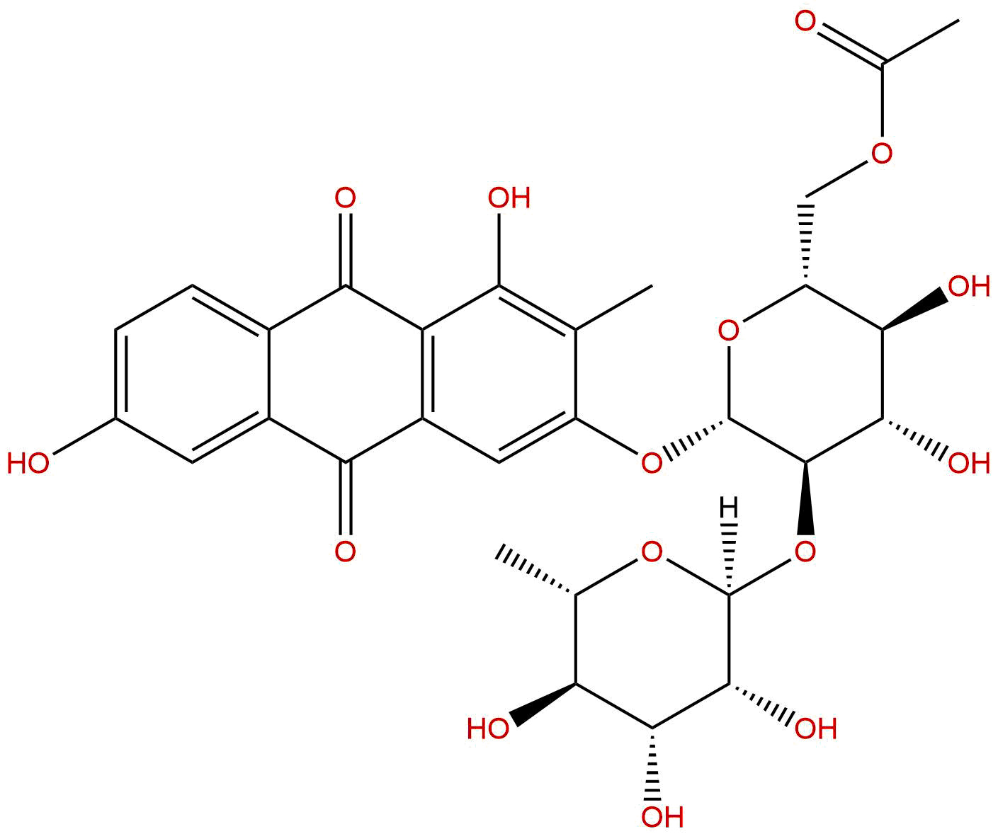 1,3,6-三羟基-2-甲基蒽醌-3-O-(O-6'-乙酰基)-新橙皮糖苷