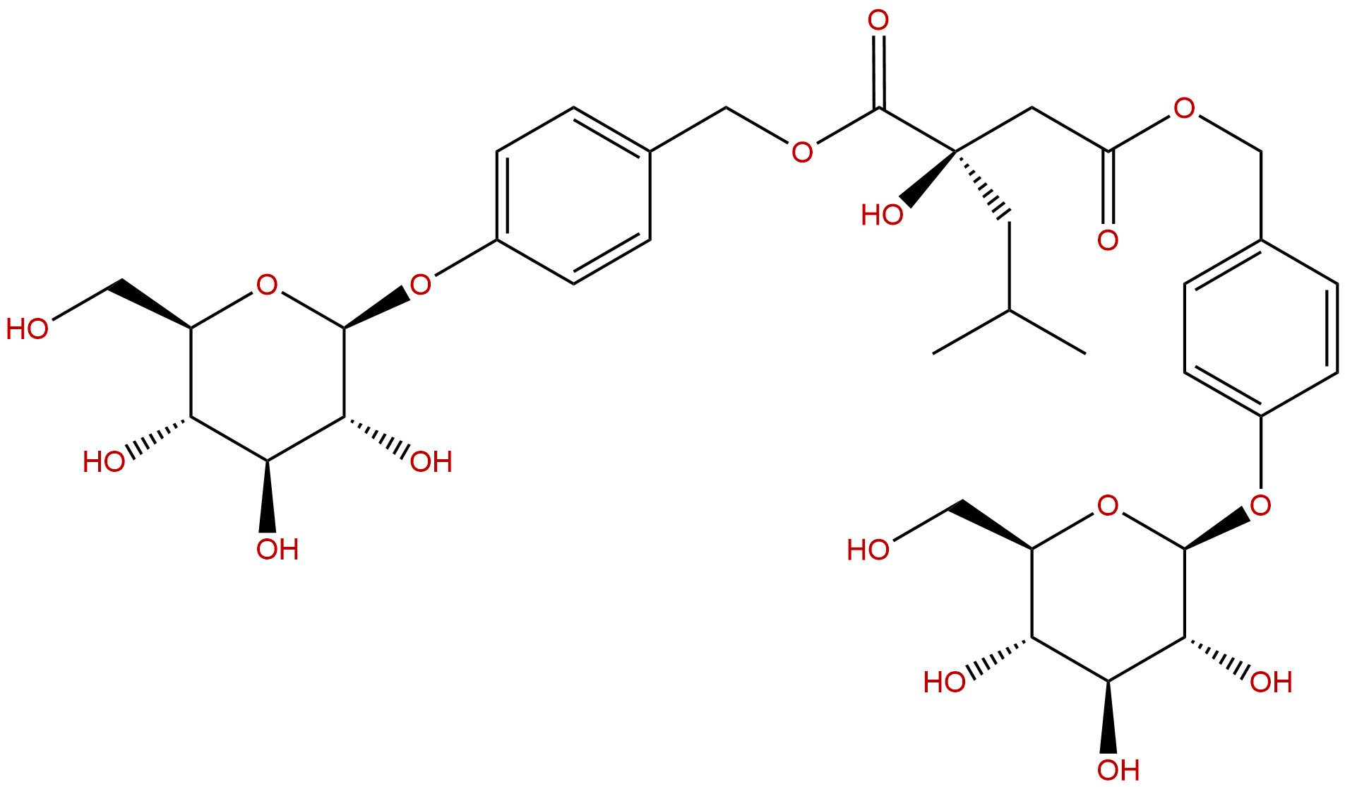 1,4-二[4-(葡萄糖氧)苄基]-2-异丁基苹果酸酯