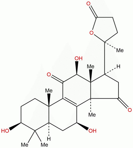 3β,7β,12β-三羟基-11,15-二羰基-羊毛甾烷-8-烯-24→20内酯