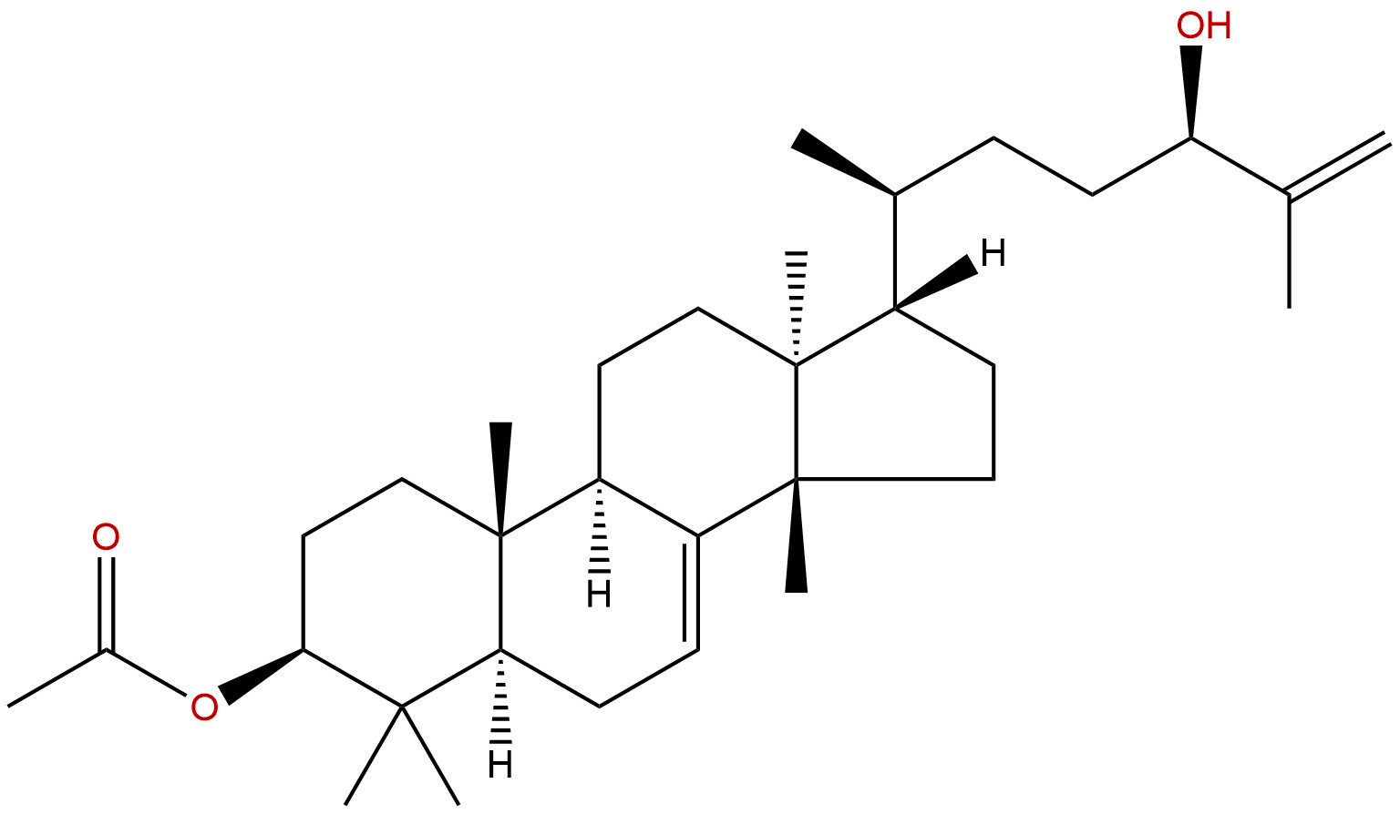 3β-乙酰氧基-7,25-甘遂二烯-24(R)-醇