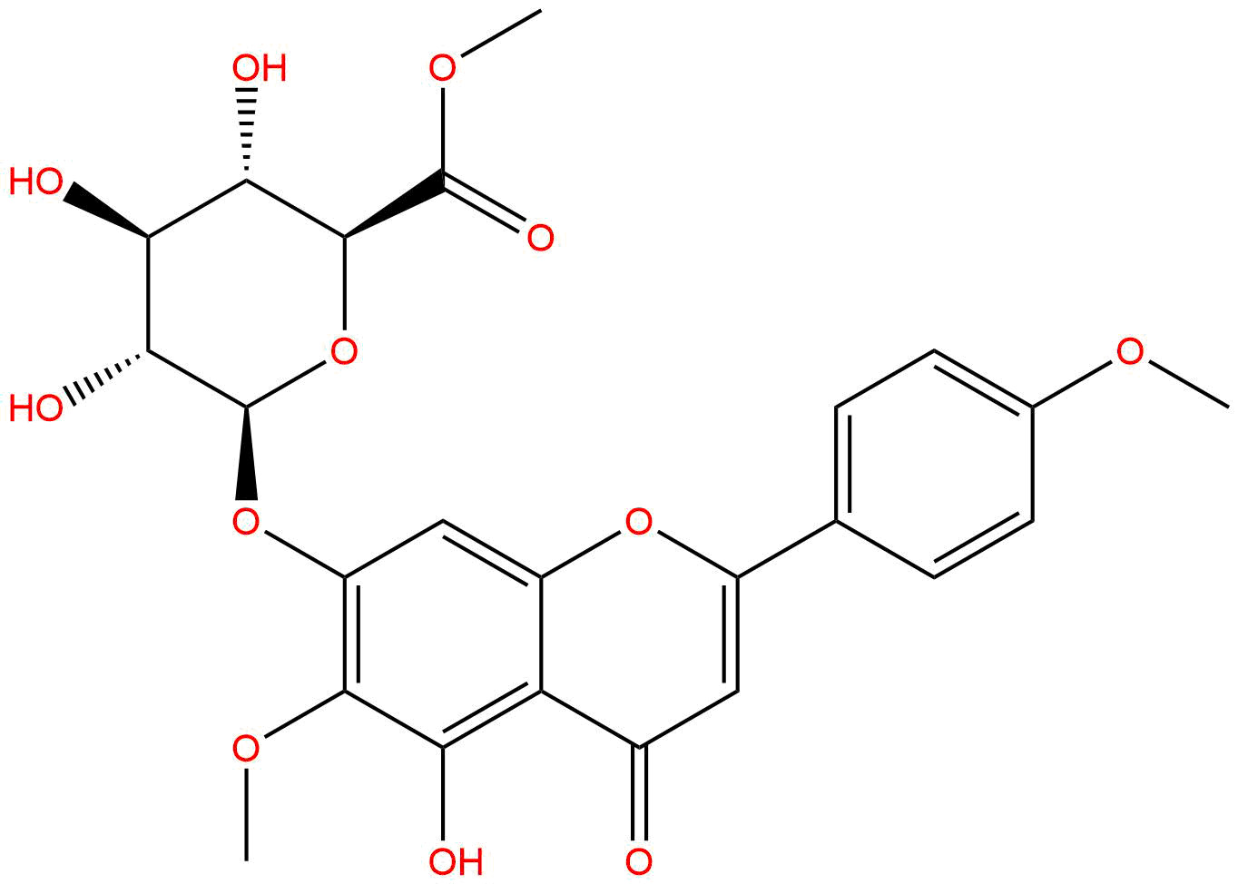 6,4'-甲基化野黄芩素-7-O-葡萄糖醛酸
