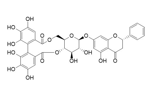 Pinocembrin-7-O-(4”，6”-hexahydroxydiphenoyl)-β-D-glucoside