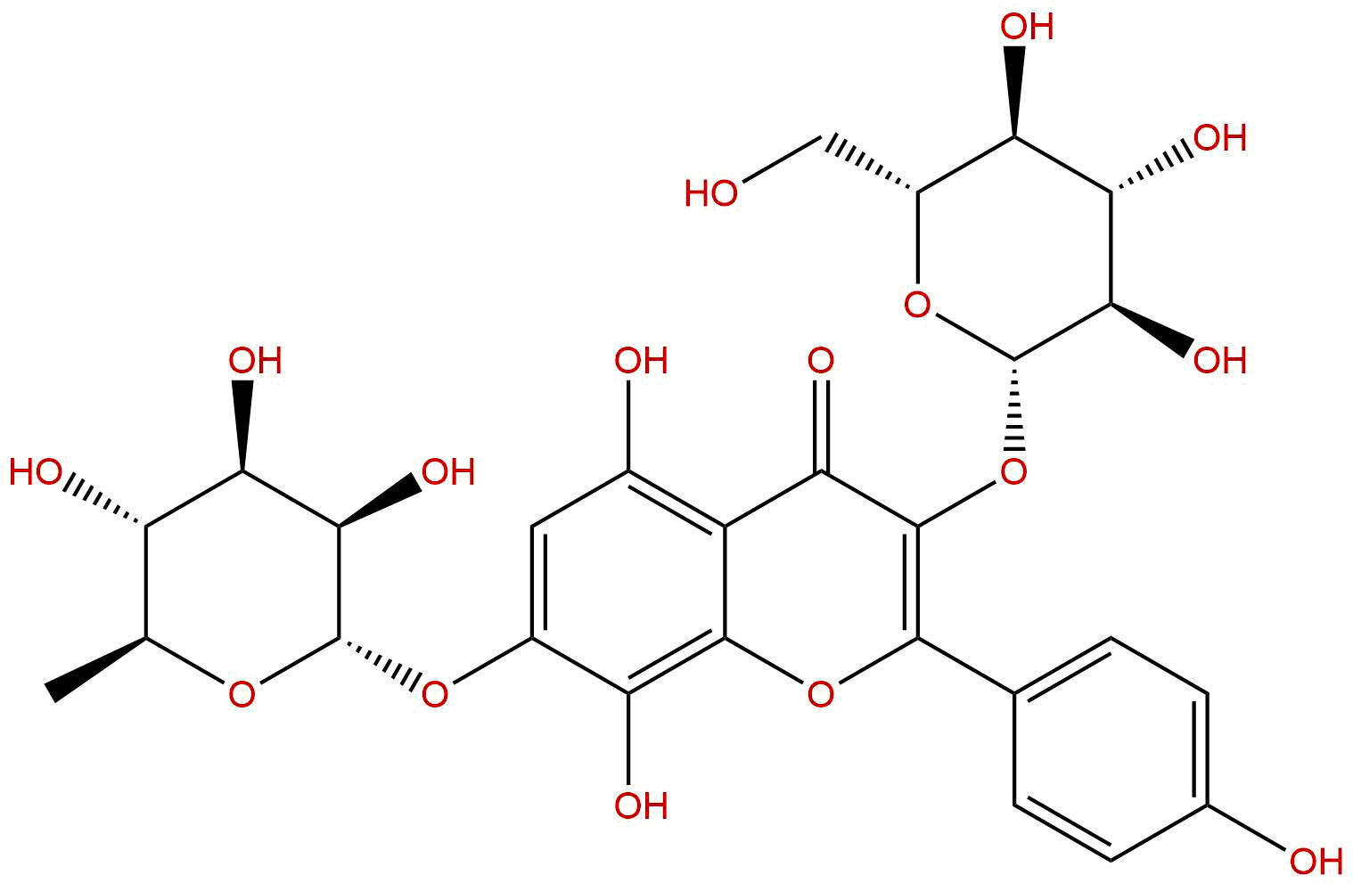 草质素-3-O-β-D-吡喃葡萄糖-7-O-α-L-鼠李糖苷