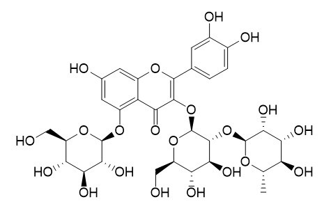 槲皮素-3-O-[α-L-鼠李糖-(1→2)-β-D-葡萄糖基]-5-O-β-D-葡萄糖苷
