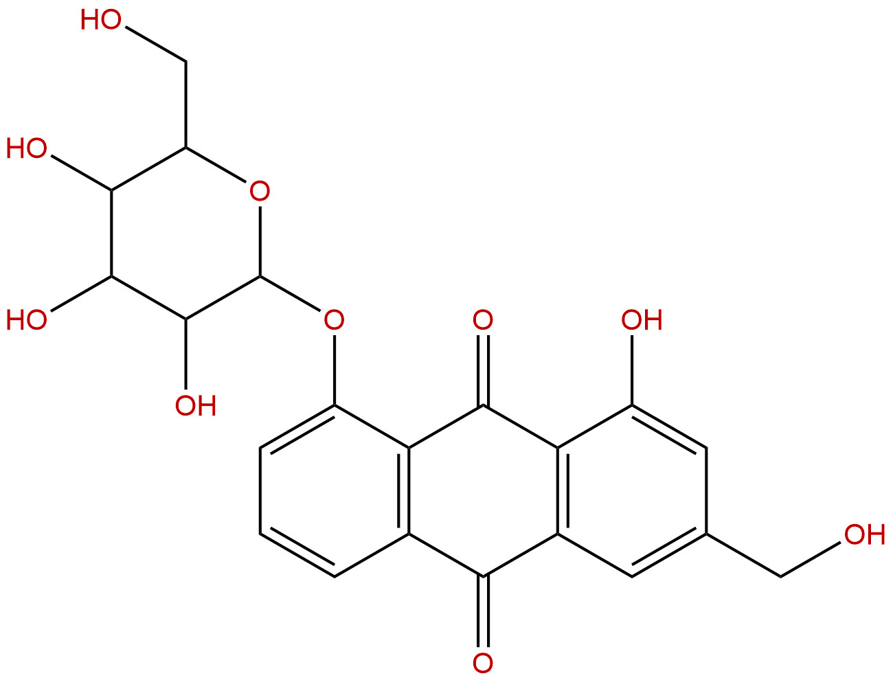 芦荟大黄素-8-O-β-D-葡萄糖苷