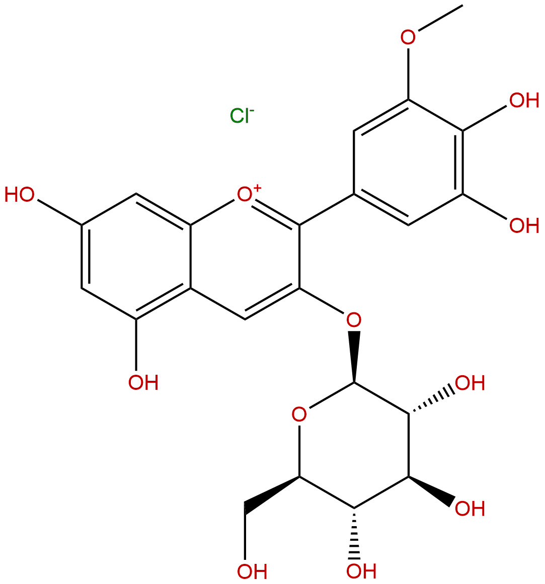 氯化矮牵牛素-3-O-葡萄糖苷