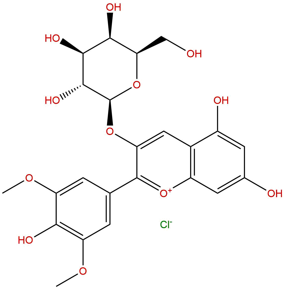 氯化锦葵素-3-O-半乳糖苷