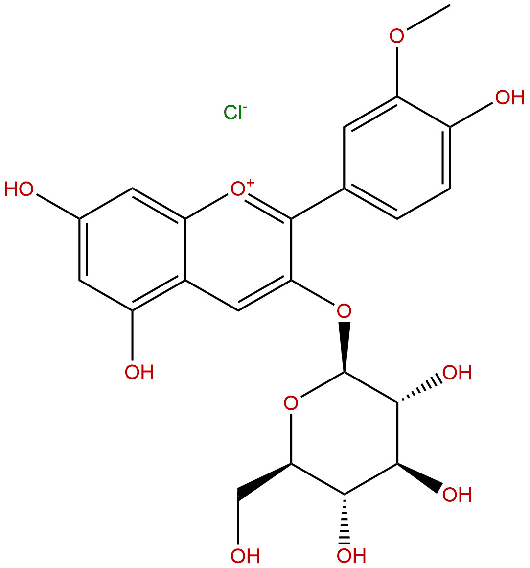 氯化芍药素-3-O-葡萄糖苷