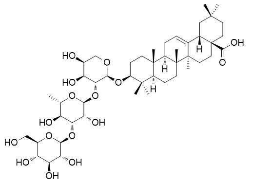 齐墩果酸-3-O-β-D葡萄糖( 1→3)-α-L-鼠李糖(1→2)-α-L-阿拉伯糖苷