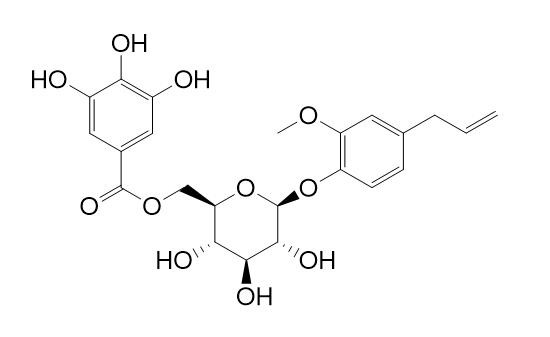 丁香酚 4-O-beta-(6'-O-没食子酰)葡萄糖苷