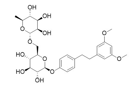 1-(3',5'-dimethoxy)phenyl-2-[4''-O-beta-D-glucopyranosyl (6→1)-O-α-L-rhamnopyranosyl]phenylethane