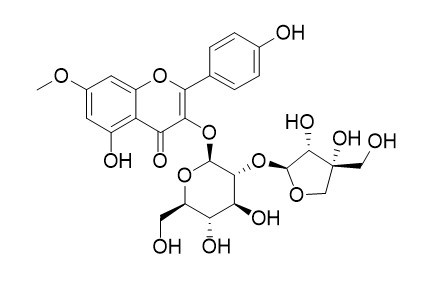 鼠李柠檬素-3-O-β-D-呋喃芹菜糖-( 1->2) -β-D-葡糖糖苷