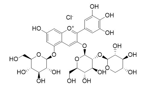 氯化飞燕草素-3-O-桑布双糖苷-5-O-葡萄糖苷
