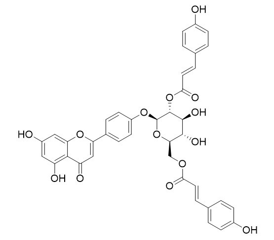 芹菜素-4'-O-(2'',6''-二-O-E-对羟基肉桂酰)葡萄糖苷
