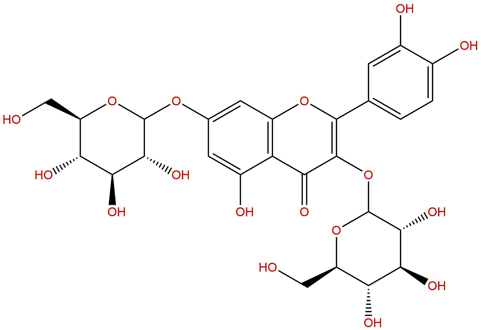 槲皮素 3,7-双葡萄糖苷