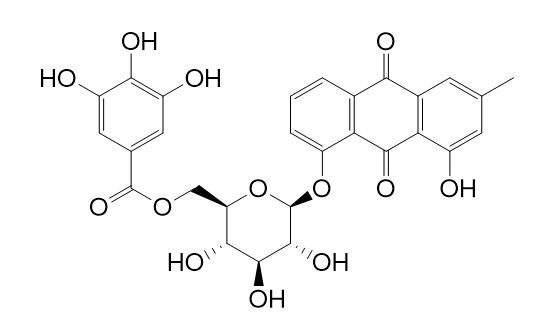 大黄酚-8-O-(6'-O-没食子酰)-吡喃葡萄糖苷