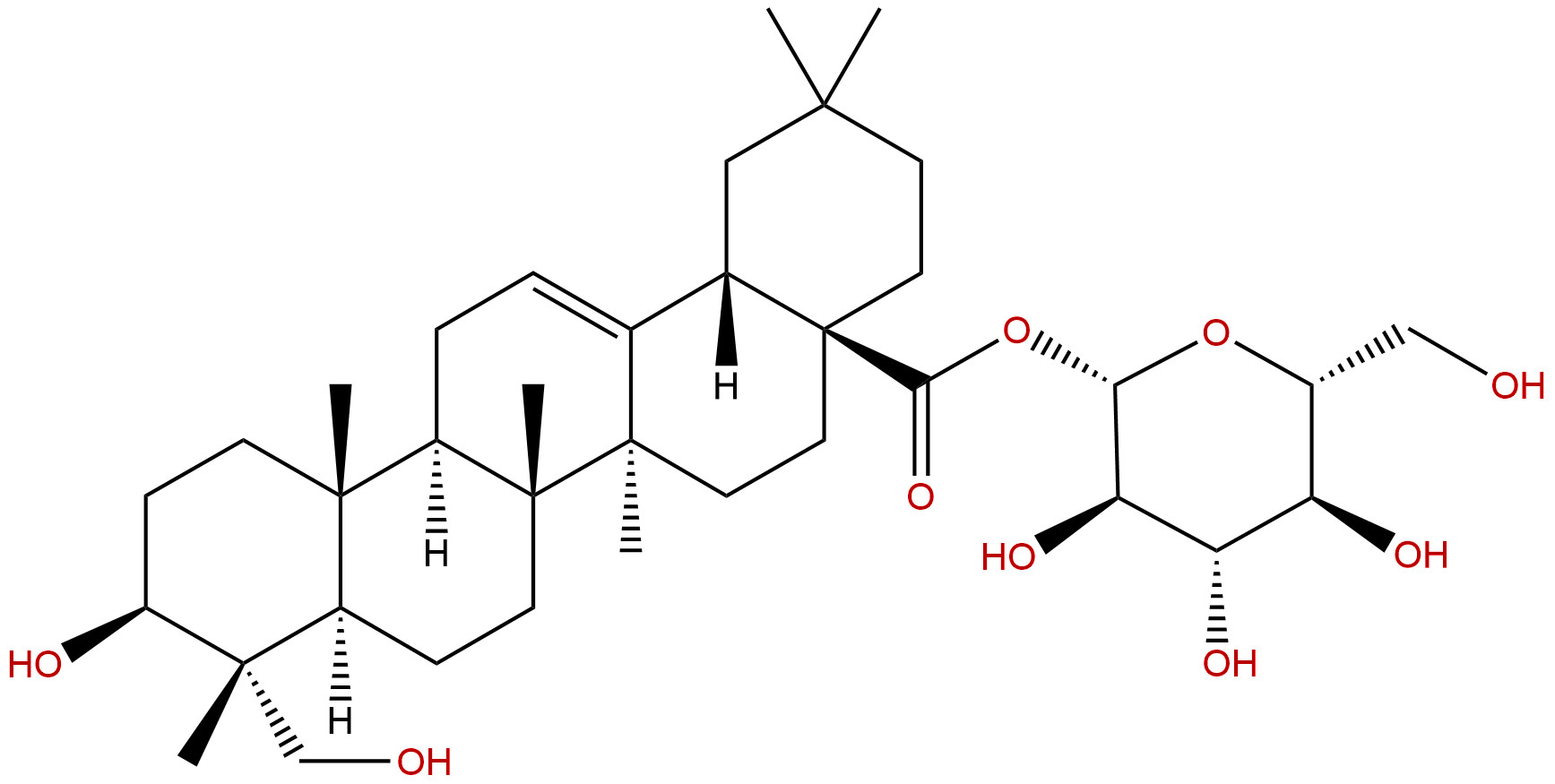 常春藤皂苷元 28-O-beta-D-吡喃葡萄糖酯