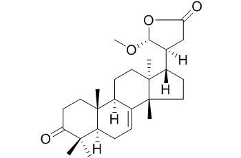 3-Oxo-21α-methoxy-24,25,26,27-tetranortirucall-7-ene-23(21)-lactone