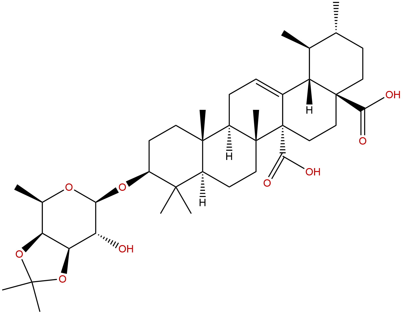 Quinovic acid 3β-O-(3',4'-O-isopropylidene)-β-D-fucopyranoside