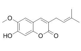 7-Hydroxy-6-methoxy-3-prenylcoumarin