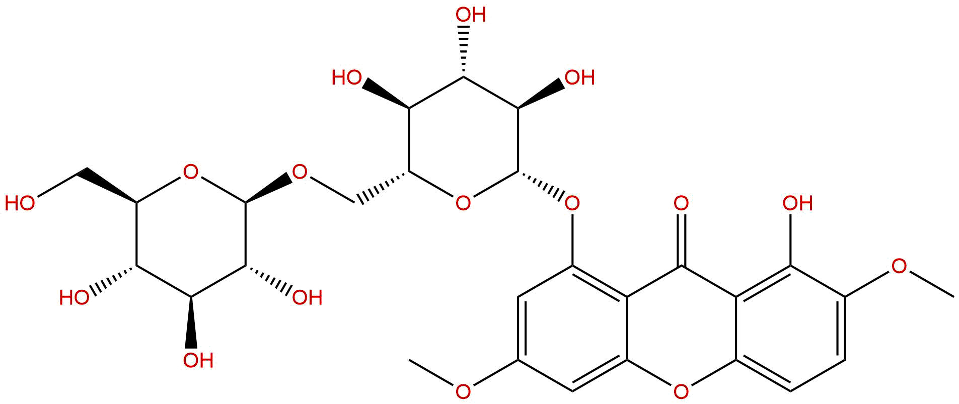 1-O-龙胆二糖基-3,7-二甲氧基-8-羟基氧杂蒽酮