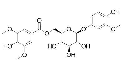 4-羟基-3-甲氧基苯基O-beta-D-(6'-O-丁香酰)吡喃葡萄糖苷